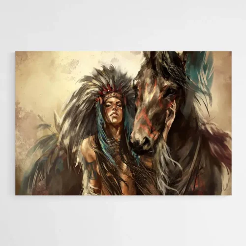 Tableau Cheval Indien