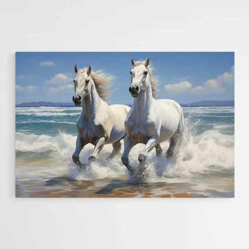 Tableau Chevaux à la Mer
