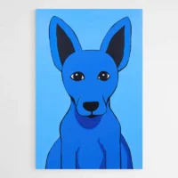 Tableau Chien Bleu