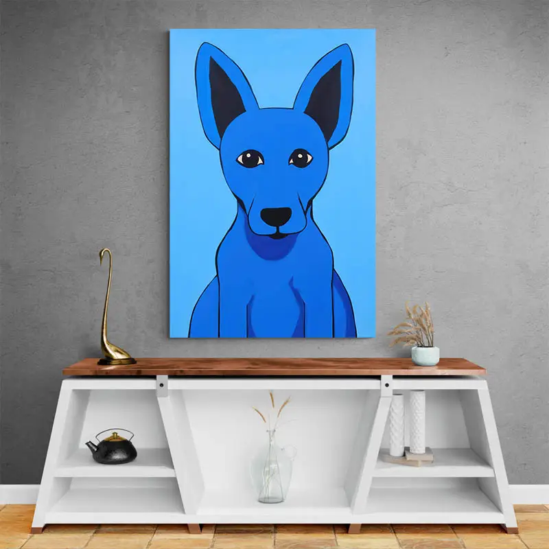 Tableau Chien Bleu