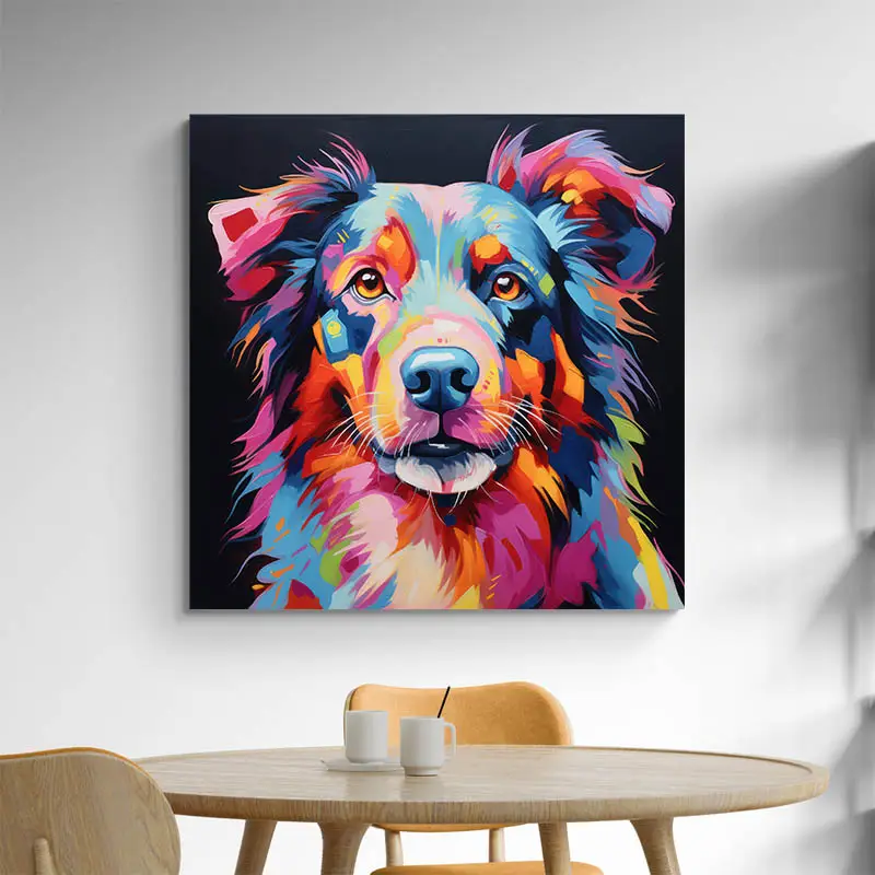 Tableau Chien Coloré