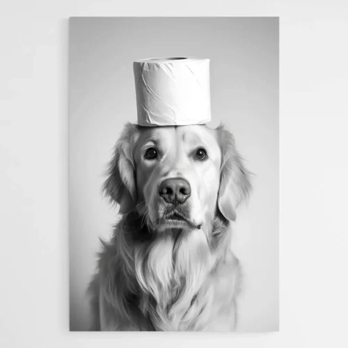 Tableau chien drôle