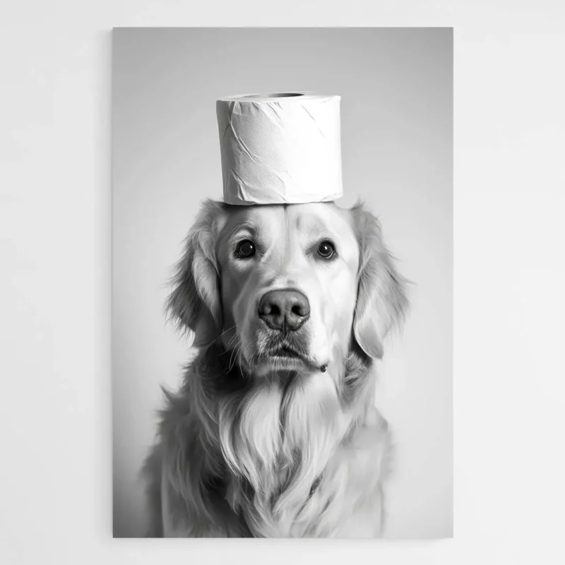 Tableau chien drôle