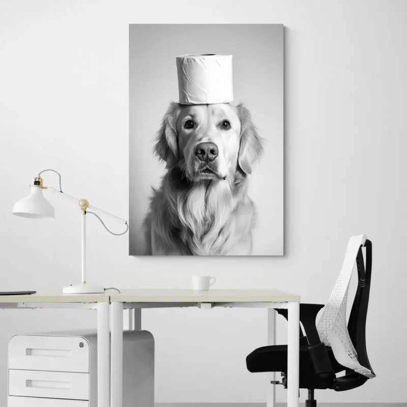 Tableau chien drôle