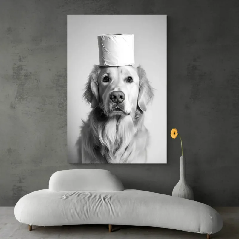 Tableau chien drôle