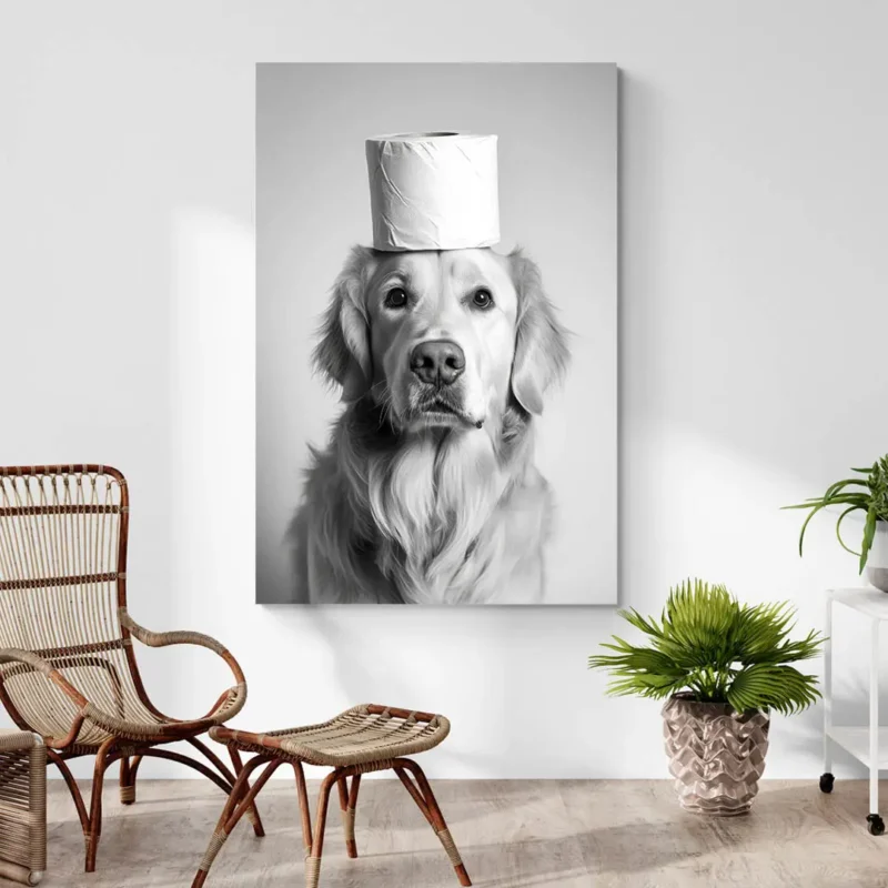 Tableau chien drôle