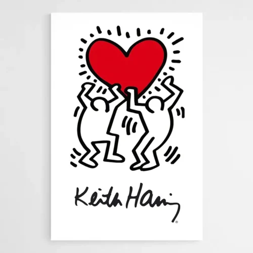 Tableau Coeur Keith Haring