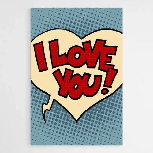 Tableau Coeur Pop Art