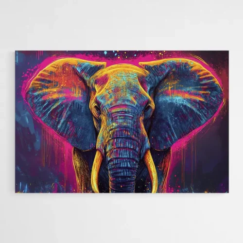 Tableau Colore Elephant Moderne