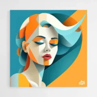 Tableau Contemporain Visage Femme