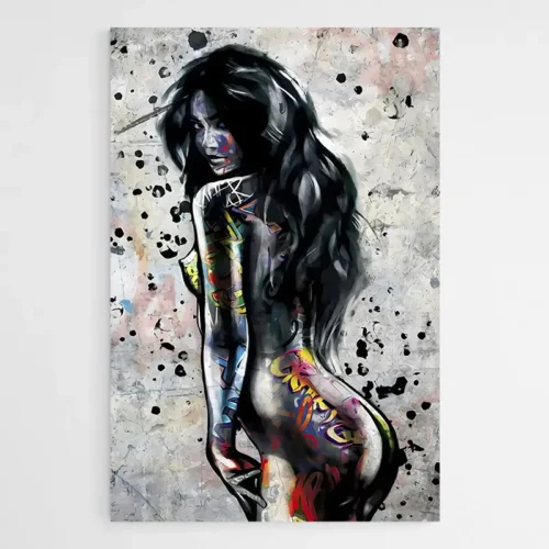 Tableau Corps de Femme Street Art
