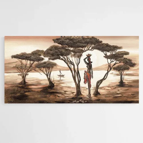 Tableau Coucher de Soleil Africain