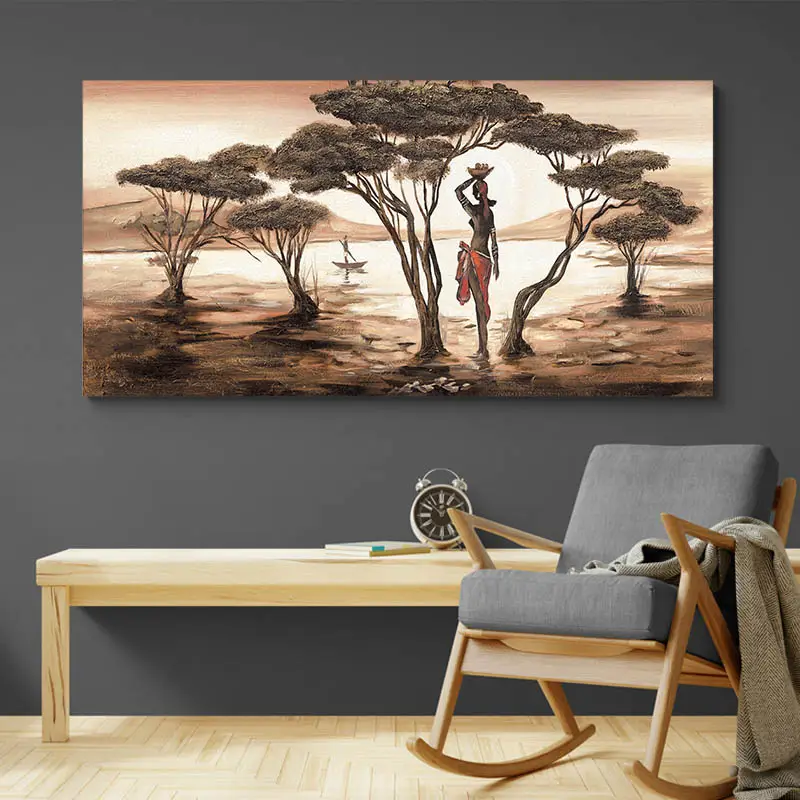 Tableau Coucher de Soleil Africain