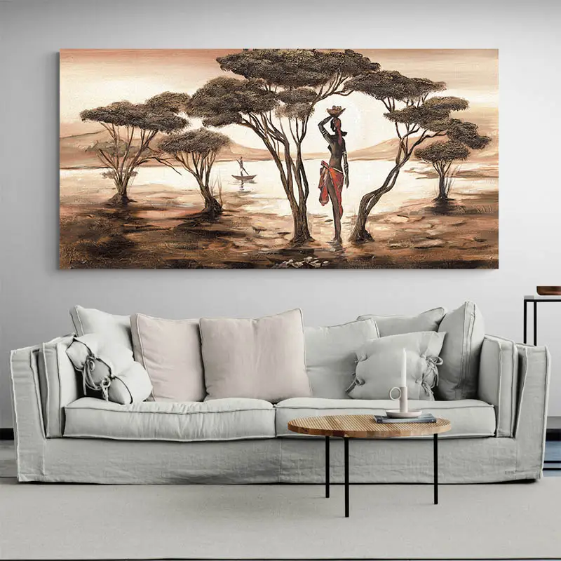 Tableau Coucher de Soleil Africain
