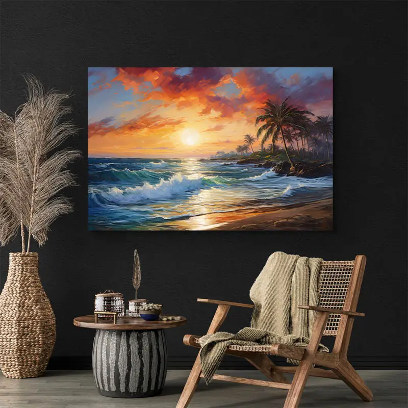 Tableau Coucher de Soleil Montagne