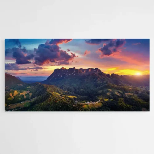 Tableau Coucher de Soleil Montagne