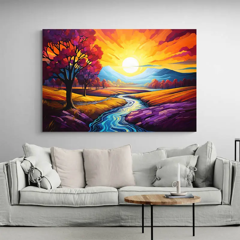 Tableau Coucher de Soleil Africain