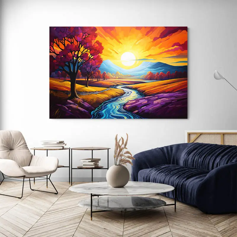Tableau Coucher de Soleil Africain