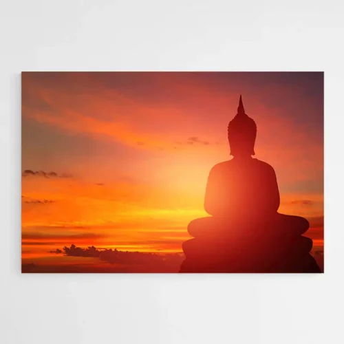 Tableau Coucher Soleil Bouddha