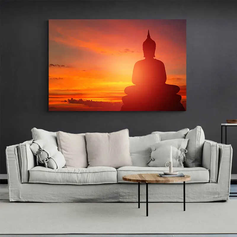 Tableau Coucher Soleil Bouddha