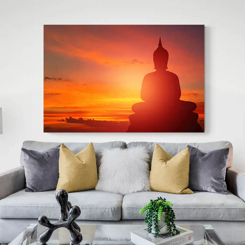 Tableau Coucher Soleil Bouddha