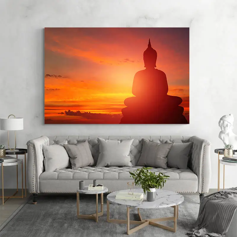 Tableau Coucher Soleil Bouddha