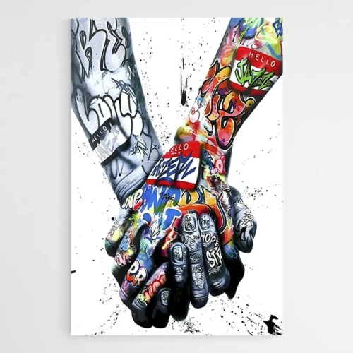 Tableau Couple Graffiti