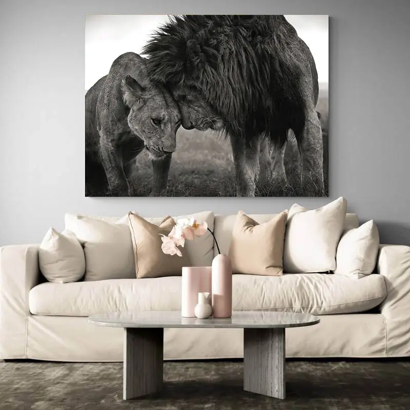 Tableau Couple Lion