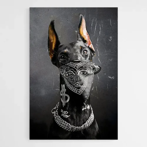 Tableau Dobermann Gangster