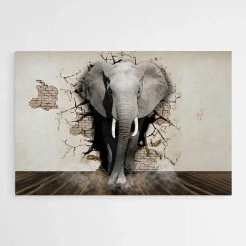 Tableau Éléphant 3D