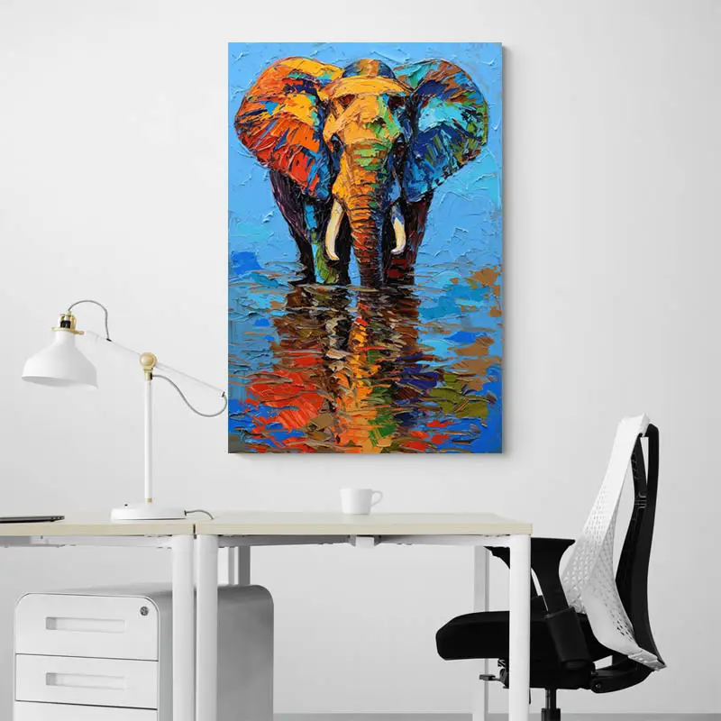 Tableau Éléphant Abstrait