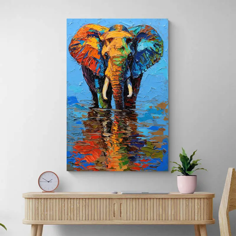 Tableau Éléphant Abstrait