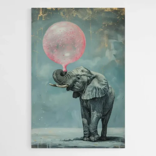 Tableau Éléphant Chewing Gum