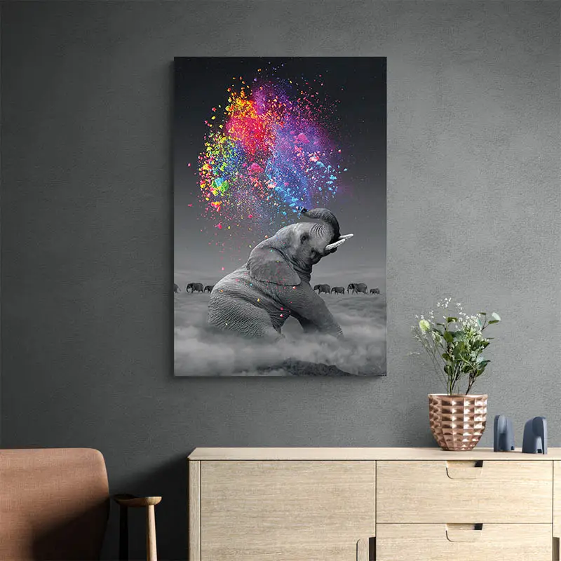 Tableau Éléphant Contemporain
