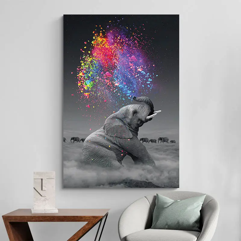 Tableau Éléphant Contemporain