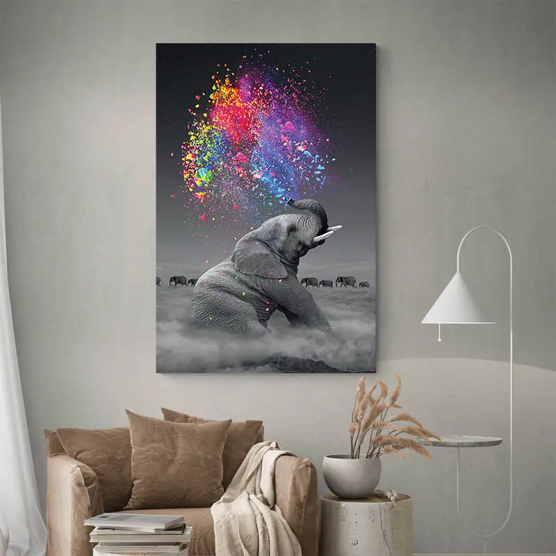 Tableau Éléphant Contemporain