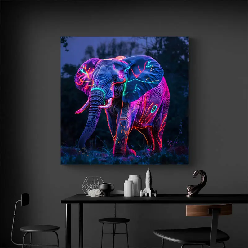 Tableau Éléphant Lumineux