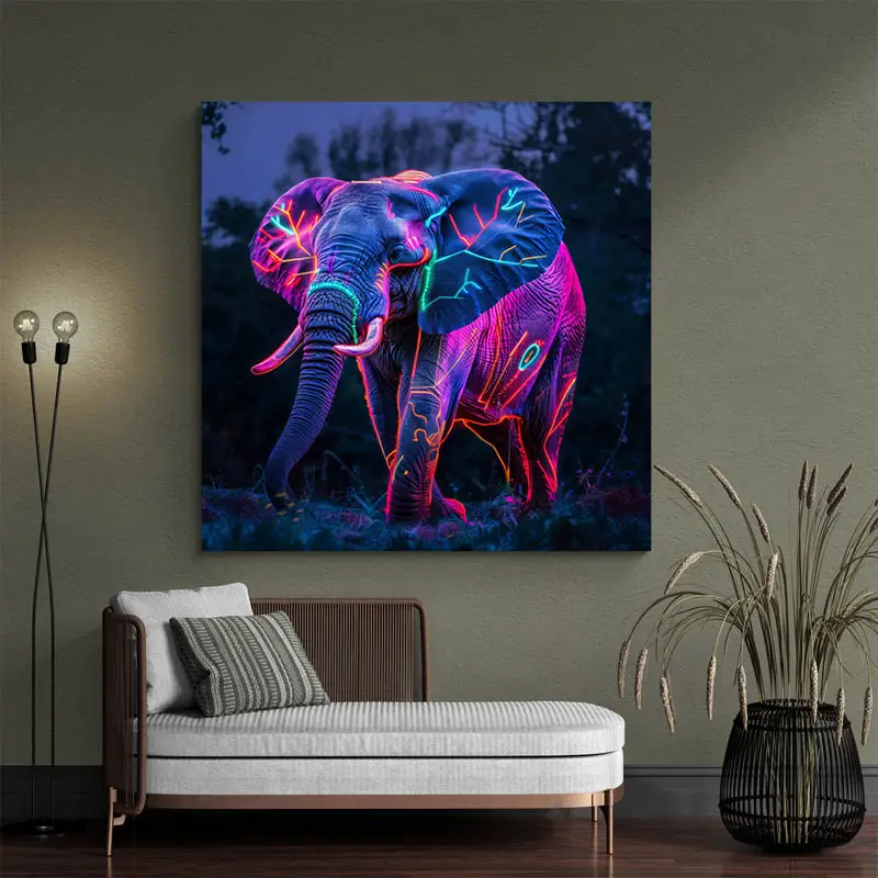 Tableau Éléphant Lumineux