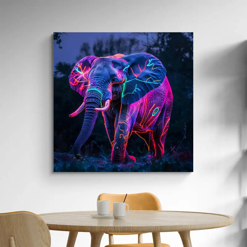 Tableau Éléphant Lumineux