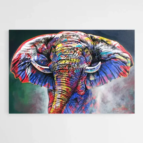 Tableau Éléphant Multicolore