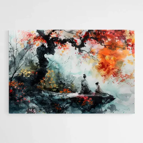 Tableau Encre de Chine et Aquarelle