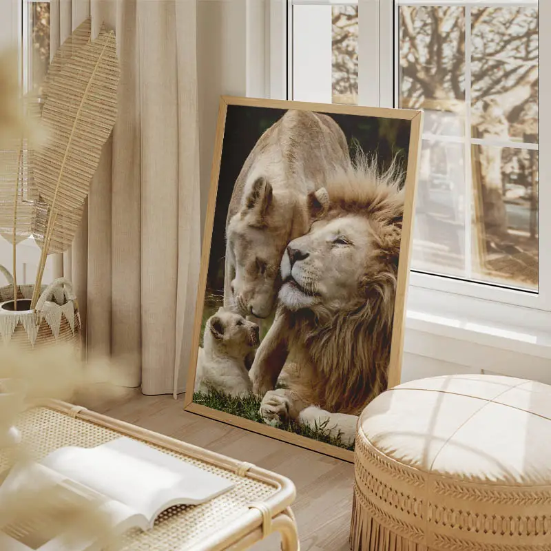 Tableau Famille Lion