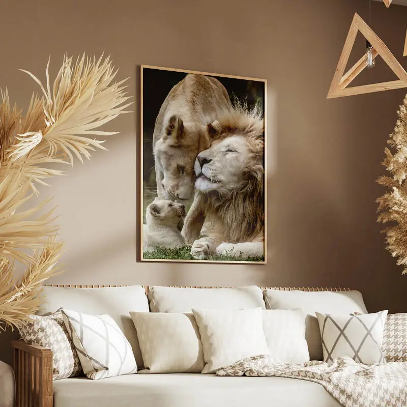Tableau Famille Lion