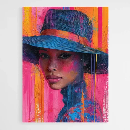 Tableau femme à chapeau