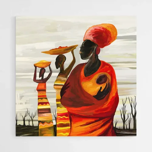 Tableau Femme Africaine avec Bébé