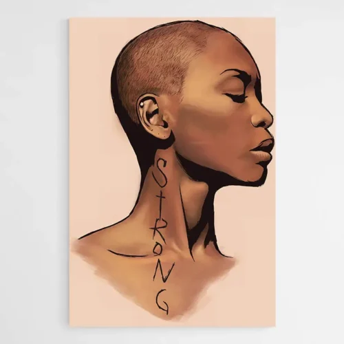 Tableau Femme Africaine de Profil