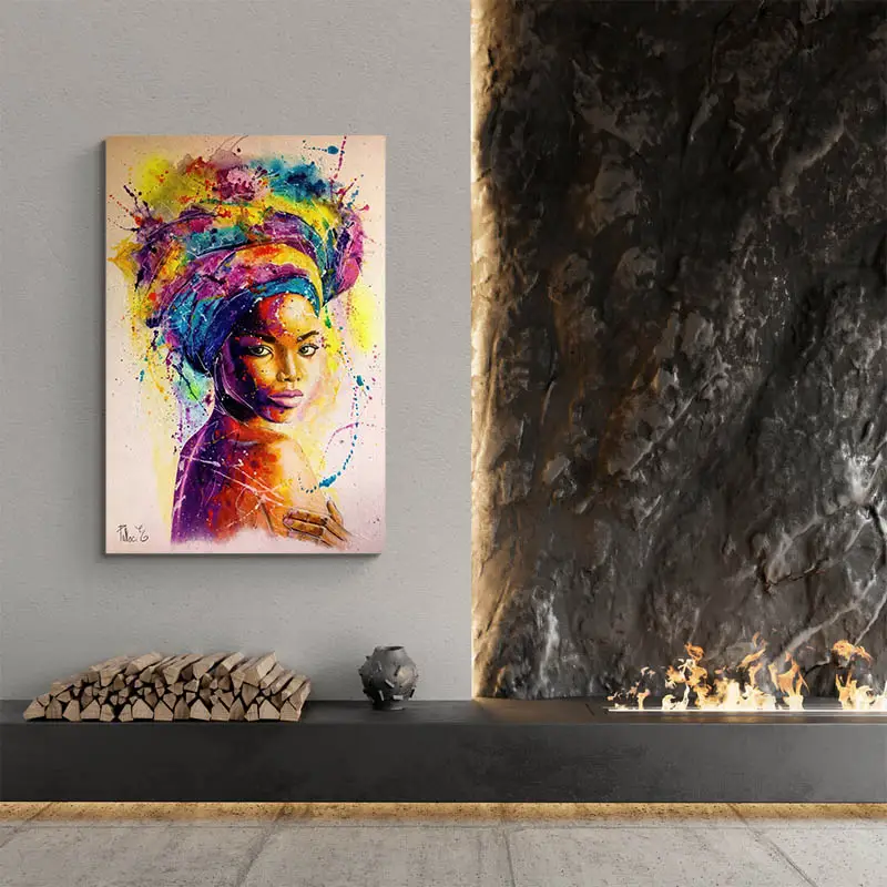 Tableau Femme Africaine Multicolore