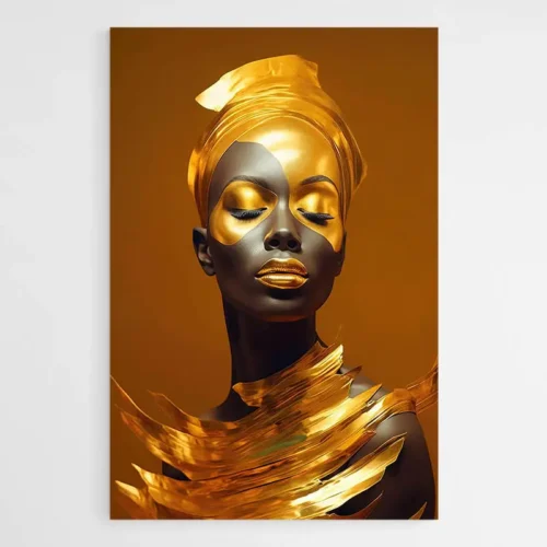 Tableau femme dorée