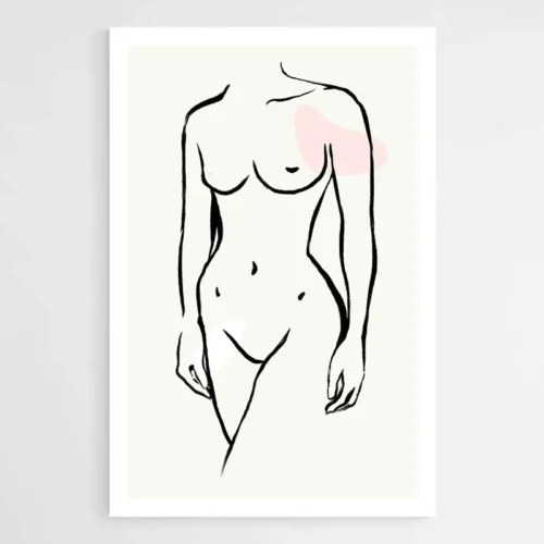 Tableau Femme Nue Minimaliste