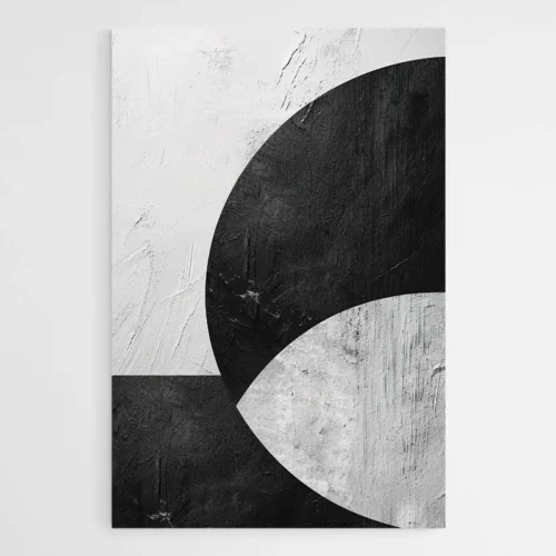 Tableau formes minimalistes noir et blanc